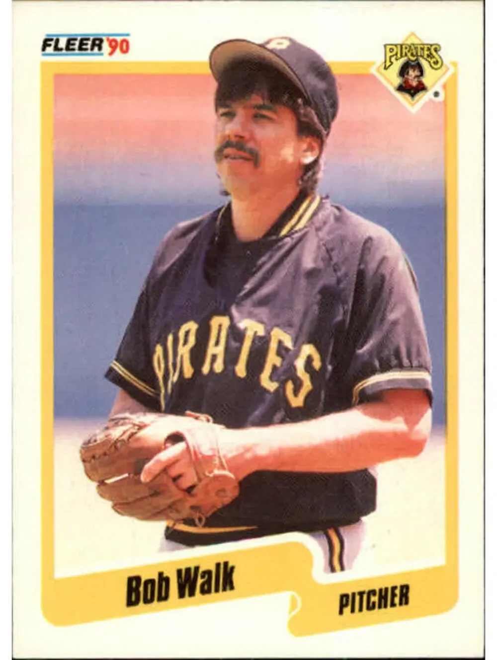 1990 Bob Walk Fleer Baseball Card #482